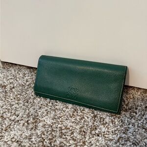 Loewe Forest Green Leather Wallet